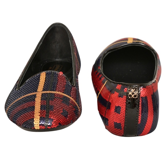 Coach Debrorah Deborah Tartan Sequin Ballet Flats - Picture 2 of 3